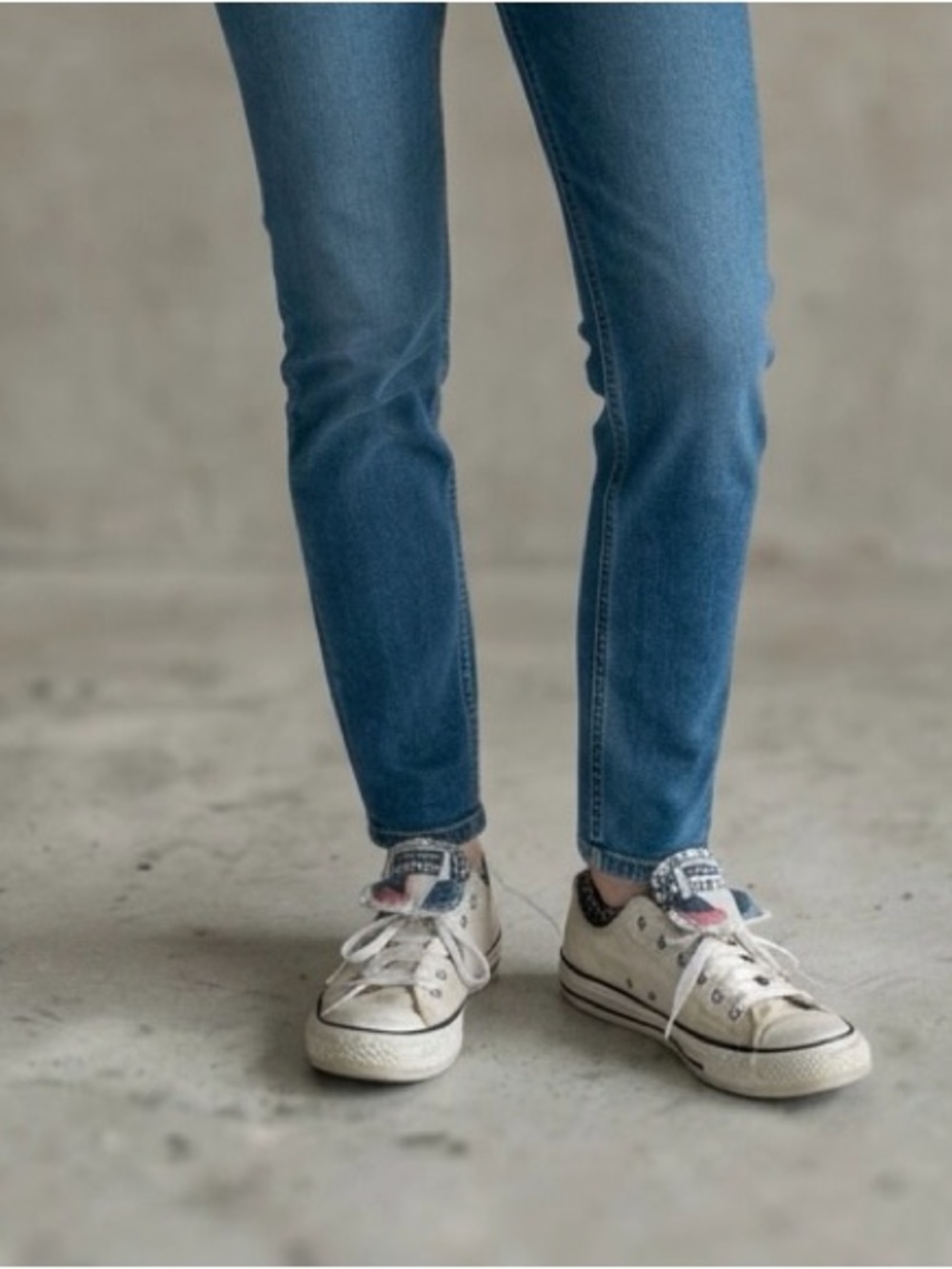 Converse Chuck Taylor All Star Double Tongue White Polka Dot Low Top - Women’s 8 - Picture 5 of 12
